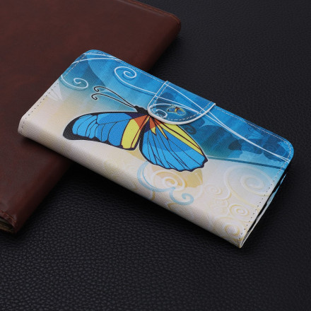 Xiaomi Mi 11 Lite / Lite 5G Butterfly Case sininen ja keltainen