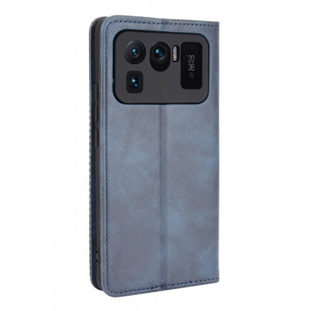 Flip Cover Xiaomi Mi 11 Ultra Nahka Effect Tyylikäs Flip Cover Xiaomi Mi 11 Ultra Nahka Effect Tyylikäs