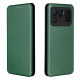 Flip Cover Xiaomi Mi 11 Ultra Carbon Fiber rengastuella varustettuna