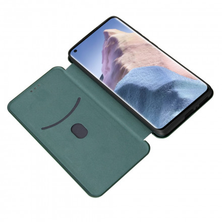 Flip Cover Xiaomi Mi 11 Ultra Carbon Fiber rengastuella varustettuna