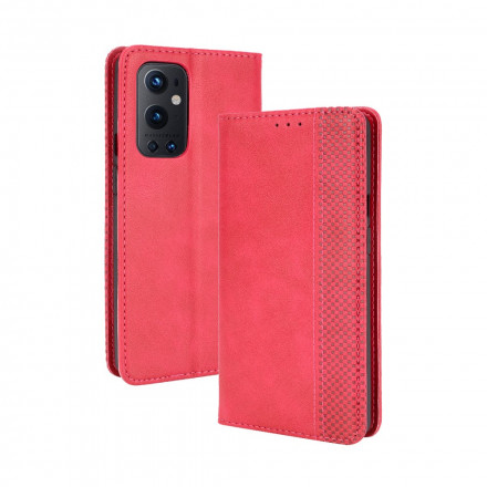 OnePlus 9 Pro Vintage Leather Effect Flip Cover -suojakansi