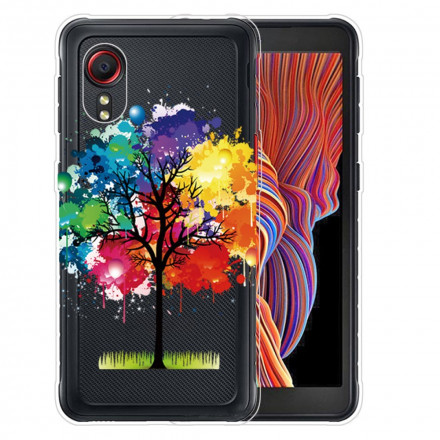 Samsung Galaxy XCover 5 Kirkas akvarelli puu tapauksessa