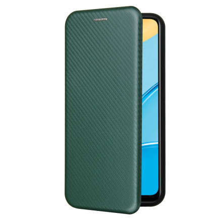 Flip Cover Oppo A15 silikoni Carbon värillinen