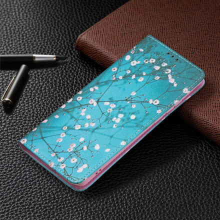 Flip Cover Huawei P50 Pro Kukkaiset oksat