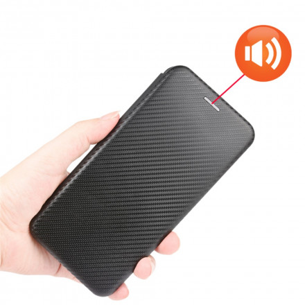 Flip Cover Huawei P50 Pro Carbon Fiber -hiilikuitukansi