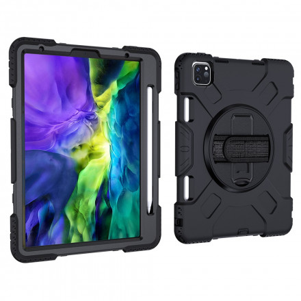 iPad Pro 11" Bumper Style Case, jossa on hihna, olkahihna ja kynänpidike