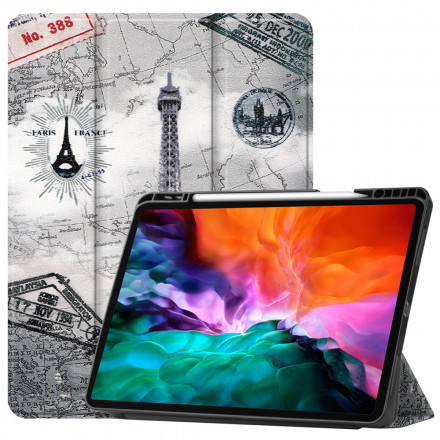 Smart Case iPad Pro 12.9" (2021) Eiffel-torni Stylus-kotelo iPad Pro 12.9" (2021) Eiffel-torni