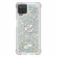 Samsung Galaxy A12 / M12 Glitter Kotelo jalustalla Ring