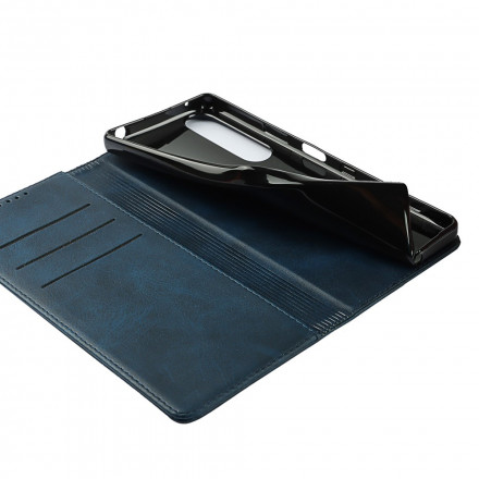 Flip Cover Sony Xperia 1 III Aitoa nahkaa Klassinen