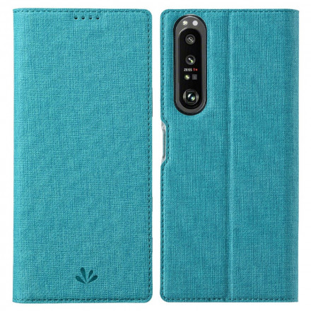 Flip Cover Sony Xperia 1 III teksturoitu VILI DMX