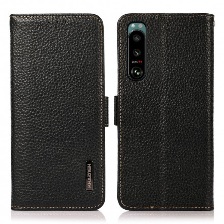Sony Xperia 5 III Nahkakotelo Litchi KHAZNEH RFID