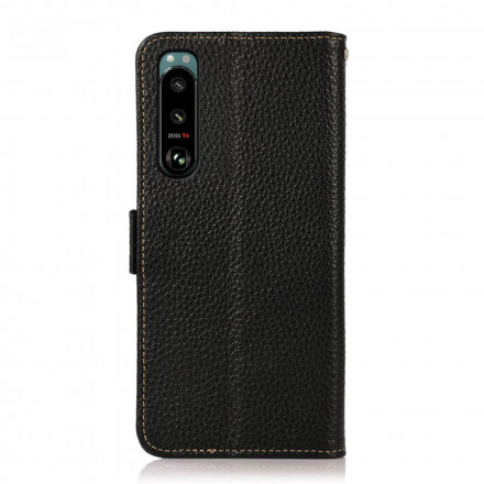 Sony Xperia 5 III Nahkakotelo Litchi KHAZNEH RFID