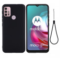 Moto G30 / Moto G10 nestemäinen silikoni kotelo hihnalla