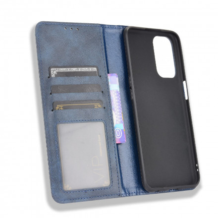 Flip Cover Oppo A54 5G / A74 5G Nahkatehoste Vintage Styling