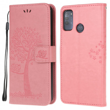 Moto G50 Puu & Pöllö hihnan kotelo