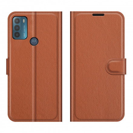 Moto G50 Cover Classic Lychee Effect