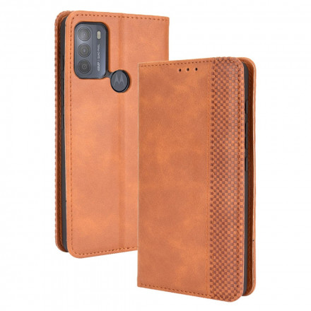 Vintage Leather Effect Moto G50 Flip Cover