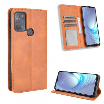 Vintage Leather Effect Moto G50 Flip Cover