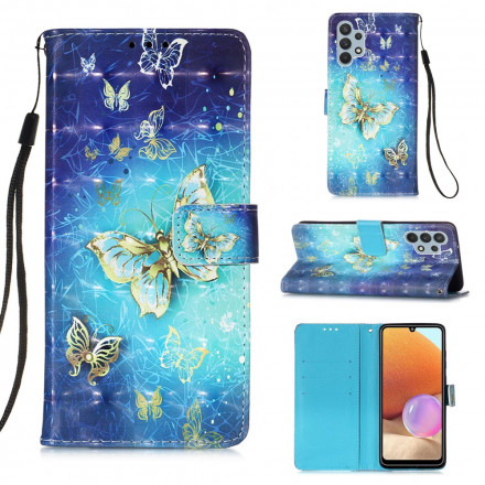 Samsung Galaxy A32 4G Gold Butterfly hihna asia