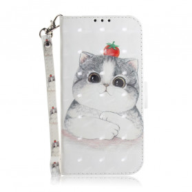 Moto G9 Play Kotelo Tomaatti Lanyard Cat
