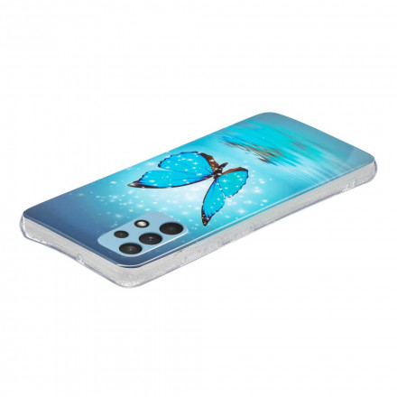 Samsung Galaxy A32 4G perhonen tapauksessa sininen fluoresoiva