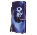 Samsung Galaxy A22 5G Panda Space Strap Case Samsung Galaxy A22 5G Panda Space Strap Case
