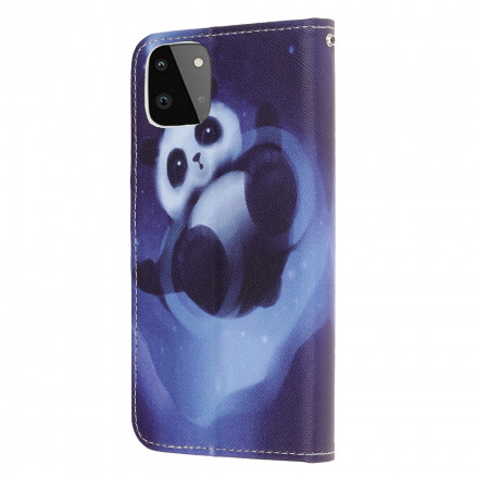 Samsung Galaxy A22 5G Panda Space Strap Case Samsung Galaxy A22 5G Panda Space Strap Case