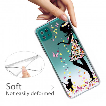 Samsung Galaxy A22 5G Case Kaunis kukkakuvioinen pää