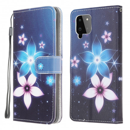 Kotelo Samsung Galaxy A22 4G Lunar Flowers ja hihna