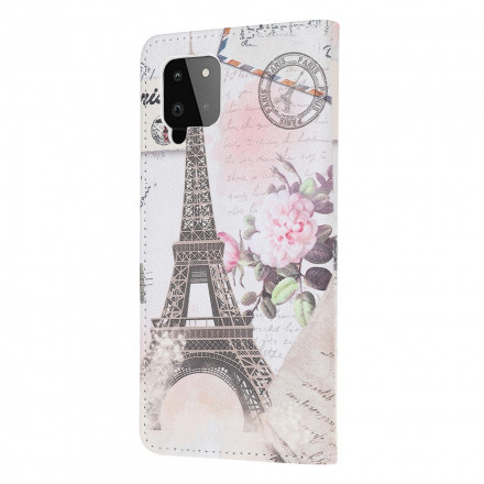 Samsung Galaxy A22 4G Eiffel-torni Retro kotelo