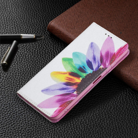 Flip Cover Samsung Galaxy A22 5G Akvarelli kukka