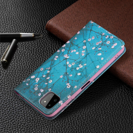 Flip Cover Samsung Galaxy A22 5G Kukkaiset oksat