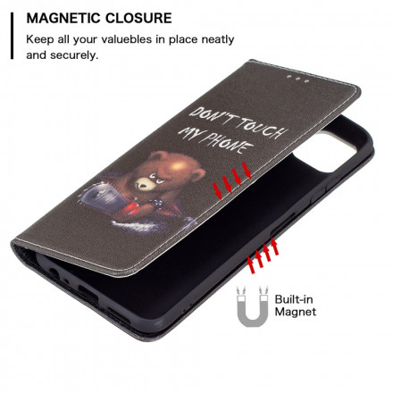 Flip Cover Samsung Galaxy A22 5G Vaarallinen karhu