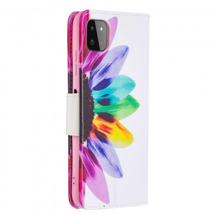 Housse Samsung Galaxy A22 5G Fleur Aquarelle