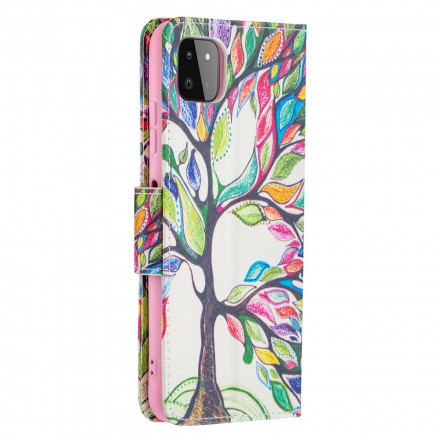 Samsung Galaxy A22 5G Case värillinen puu