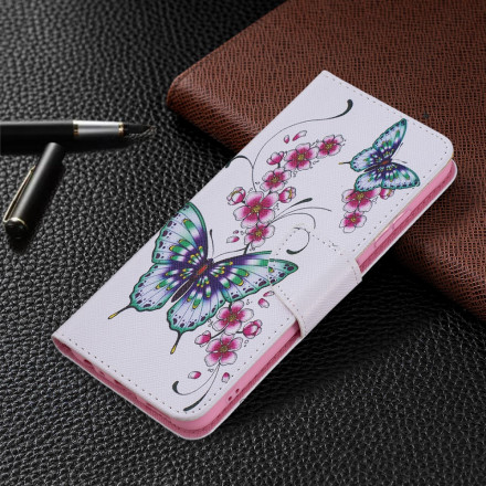 Samsung Galaxy A22 5G Akvarelli Perhonen Case