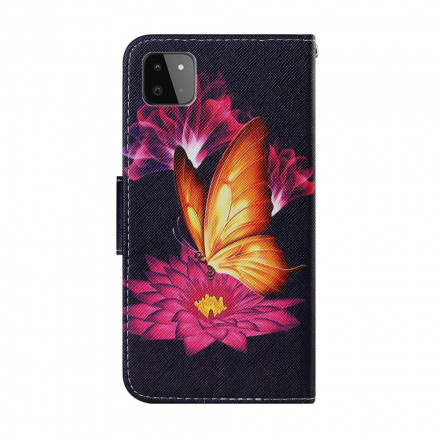 Samsung Galaxy A22 5G Perhonen ja Lotus Case