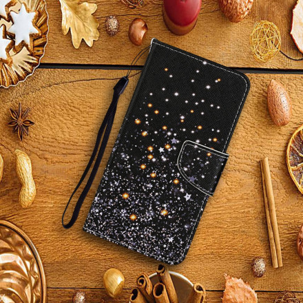 Samsung Galaxy A22 5G Star ja Glitter Kotelo hihnalla