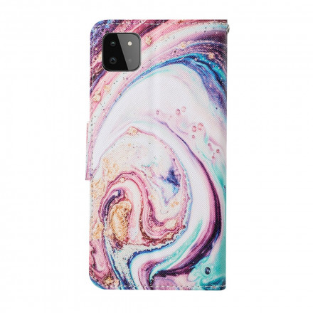 Samsung Galaxy A22 5G Marble Kotelo hihnalla