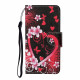 Samsung Galaxy A22 4G Kotelo Kukkia ja sydämet hihnalla