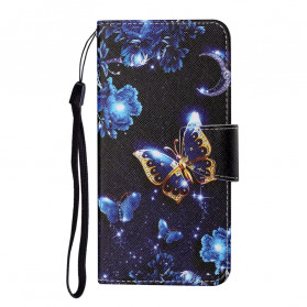 Samsung Galaxy A22 4G Precious Butterfly hihna tapauksessa