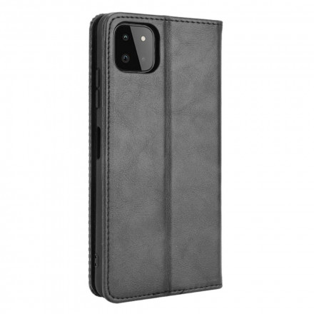 Flip Cover Samsung Galaxy A22 5G nahkatehoste Vintage tyylikäs