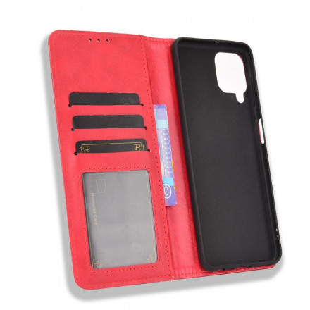 Flip Cover Samsung Galaxy A22 4G Nahkatehoste Vintage Tyylikäs