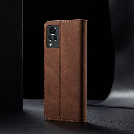 Flip Cover Vivo V21 5G keinonahkainen farkku Tekstuuri