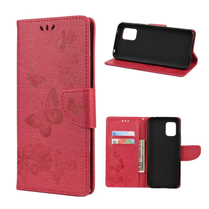 Xiaomi Mi 10 Lite Case Vain perhoset hihnalla