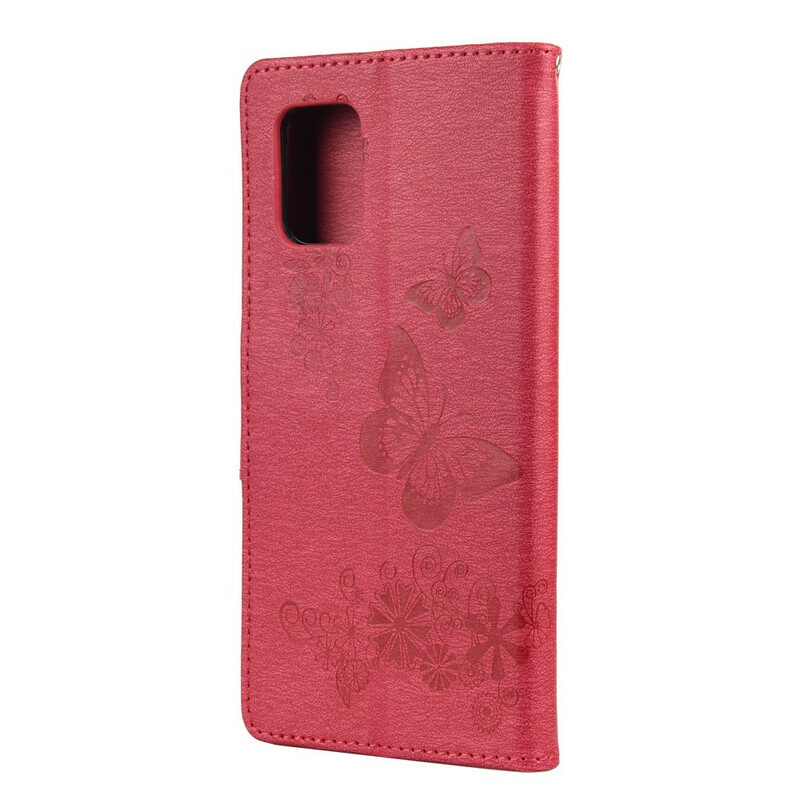 Xiaomi Mi 10 Lite Case Vain perhoset hihnalla