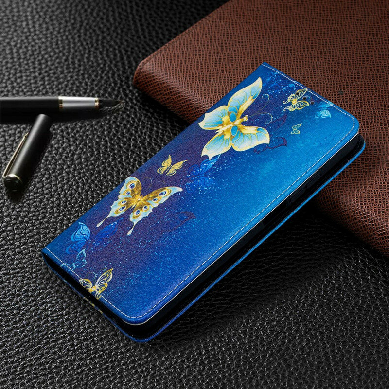 Flip Cover Xiaomi Mi 10T / 10T Pro värilliset perhoset