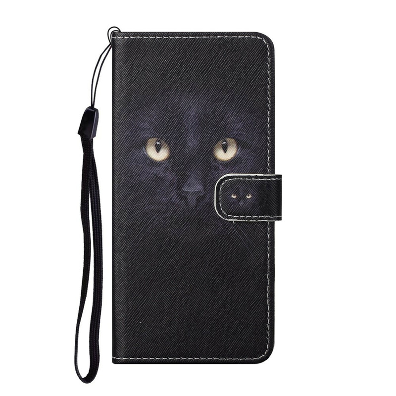 Samsung Galaxy S21 FE Musta kissa silmät hihna tapauksessa