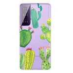 Samsung Galaxy S21 FE Kaktus akvarelli Case