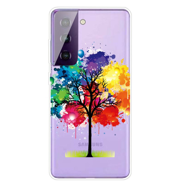 Samsung Galaxy S21 FE akvarelli puu kotelo